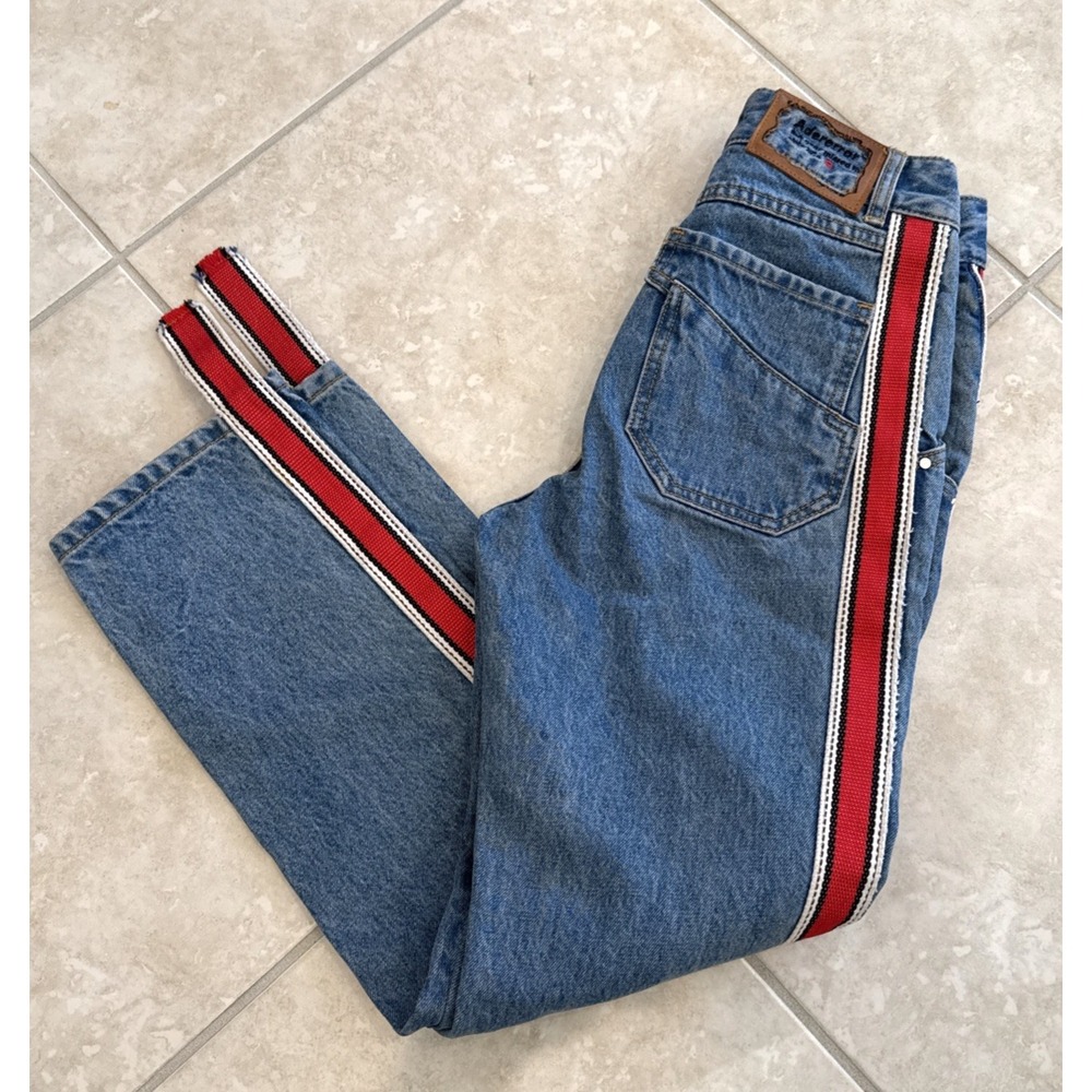 Ader Error Blue Denim Red Side Stripped ADER Jeans Size A1 Streetwear